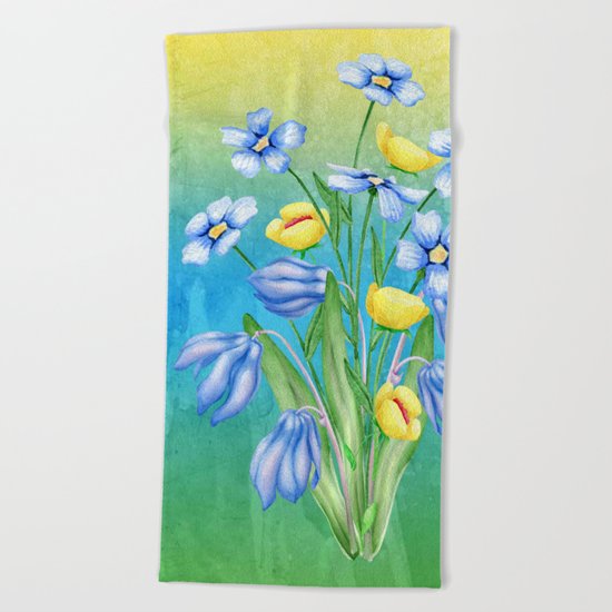 Flowers Bouquet #23 Beach Towel