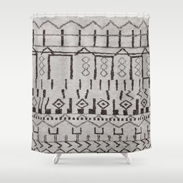 N7 | Original Moroccan Brown Artwork Shower Curtain