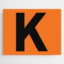 Letter K (Black & Orange) Jigsaw Puzzle
