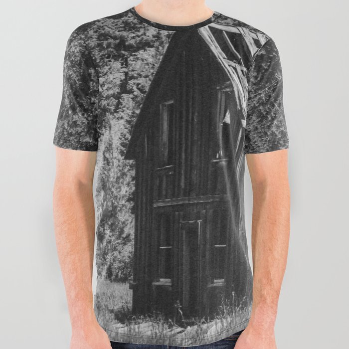 Ghost Town Cabin I All Over Graphic Tee