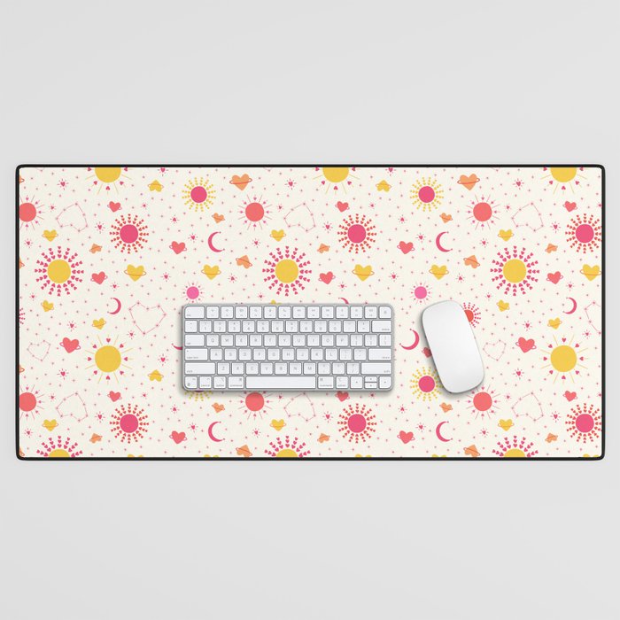 You Are My Sun, My Moon, and All of My Stars Pattern Desk Mat