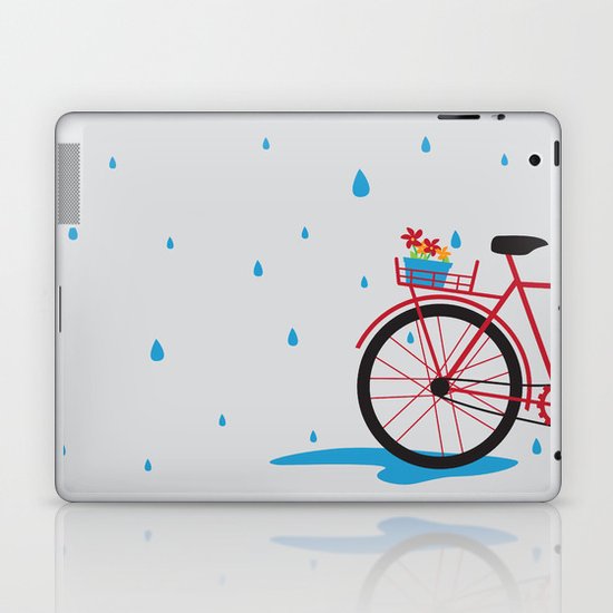 Bicycle & rain Laptop & iPad Skin