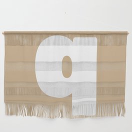q (White & Tan Letter) Wall Hanging