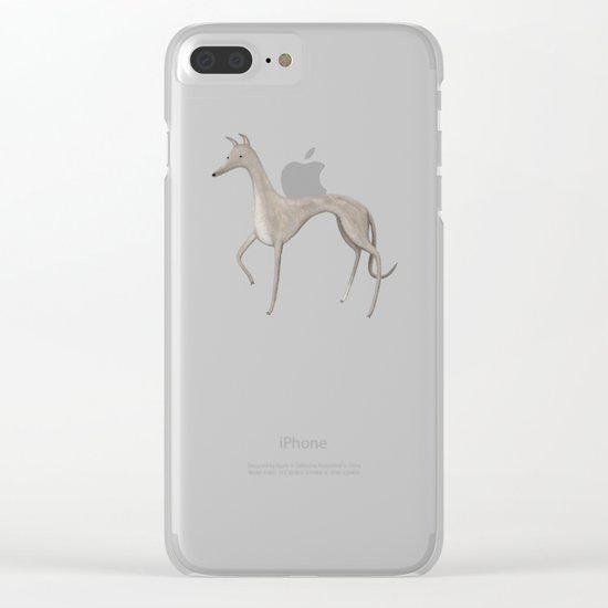Whippet Portrait Clear iPhone Case