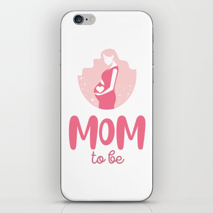 Mom to be - lovely pregnancy illustration iPhone Skin