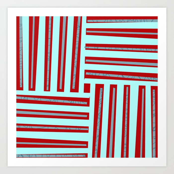 Meeting Of Horizontal And Vertical Lines Art Print By Zab