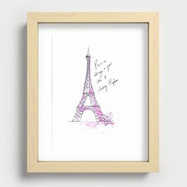 Eiffel Tower: Audrey Hepburn Recessed Framed Print