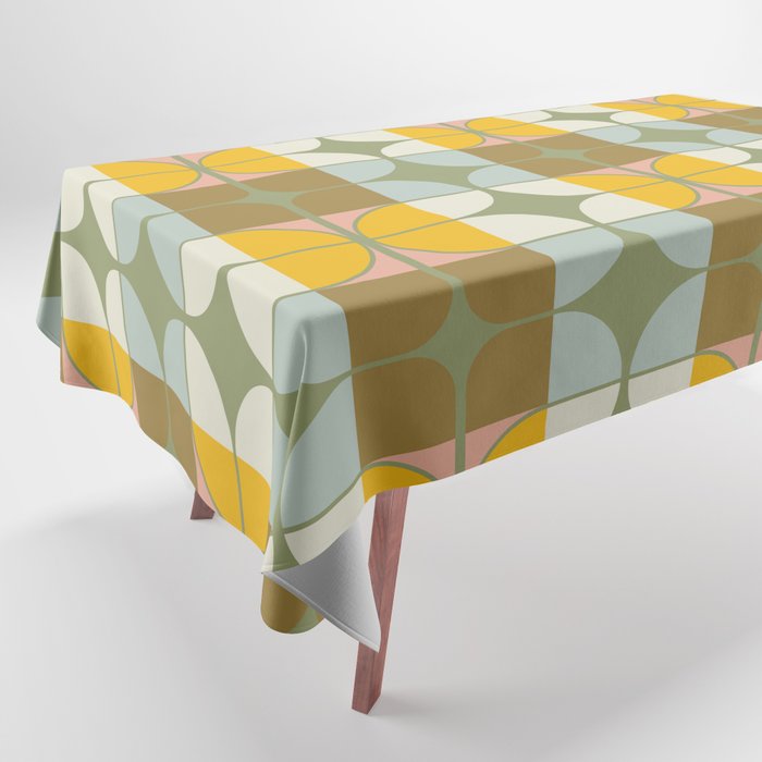Mid Mod in Sage Tablecloth