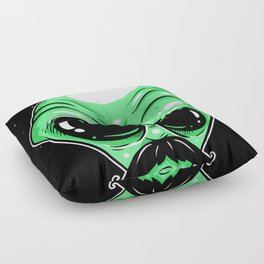Alien Mustache Floor Pillow