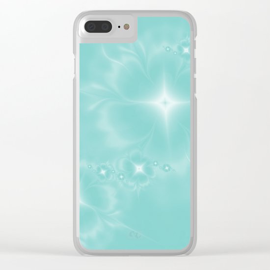 Fleur de Nuit in Aqua Tone Clear iPhone Case