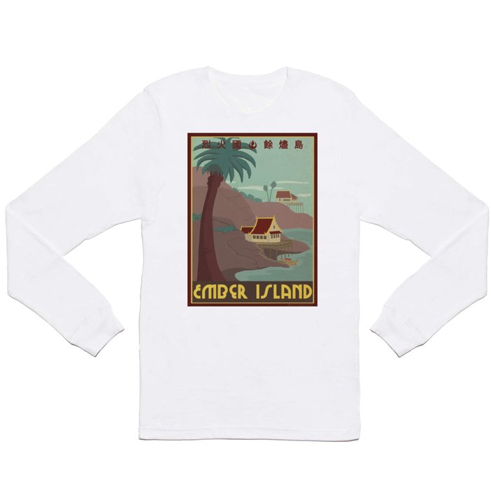 Ember Island Travel Poster Long Sleeve T Shirt