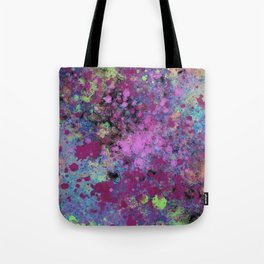 purple and pink abstract cool splatter pattern Tote Bag