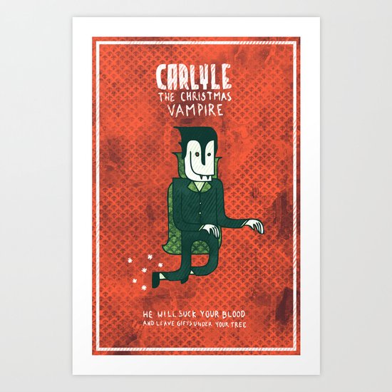 The Christmas Vampire Art Print