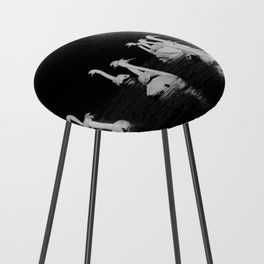 The dark swan lake | Graceful darkness | Black and white Fine Art Photography Counter Stool