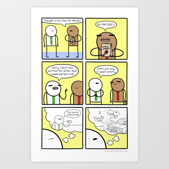 Antics #325 - a bad experience Art Print