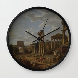 Giovanni Paolo Panini - A Capriccio of the Roman Forum Wall Clock