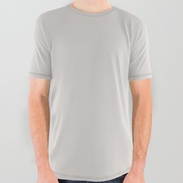 Light Gray Brown Solid Color Pairs Pantone White Sand 13-0002 TCX Shades of Brown Hues All Over Graphic Tee