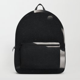 Astral inversion  Backpack | Black, Silvercolor, Spheres, Workofart, Bold, Giftidea, Space, Elegant, Deco, Vaulted 