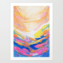 Colourful Abstract Landscape Painting Art Print