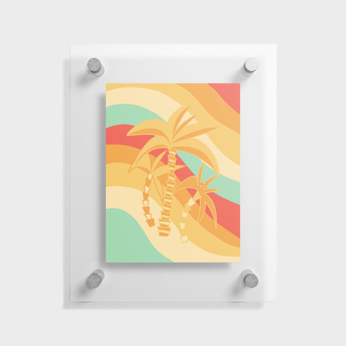 Retro Palm Summer Wave #1 #minimal #decor #art #society6 Floating Acrylic Print