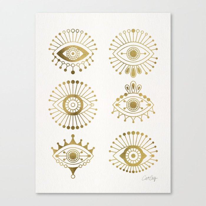 Evil Eyes – Gold Palette Leinwanddruck Evil Eyes – Gold Palette Leinwanddruck