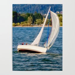 Summertime on Lake Constance, Germany Poster