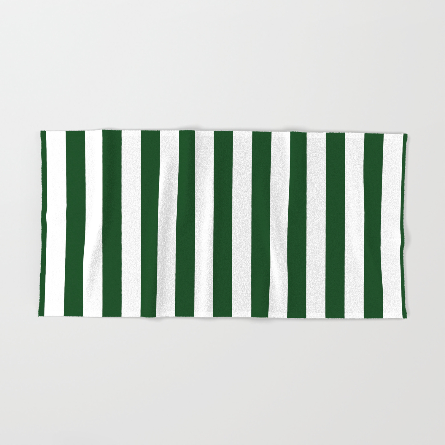 Large Forest Green And White Rustic Vertical Beach Stripes Hand Bath Towel By Honorandobey Society6