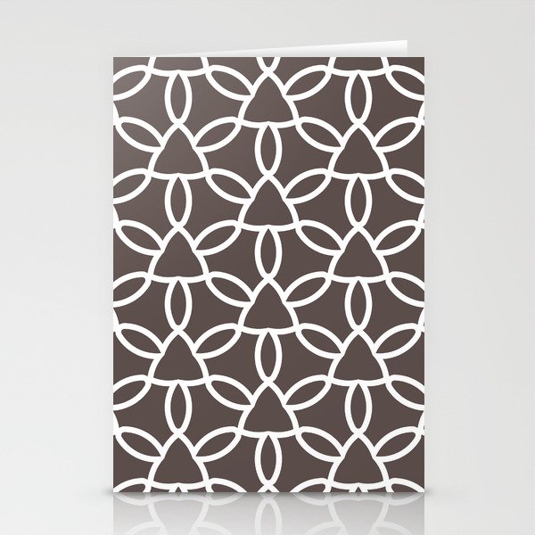 Dark Brown and White Tessellation Line Pattern 32 Pairs DE 2022 Popular Color Nomad DET697 Stationery Cards
