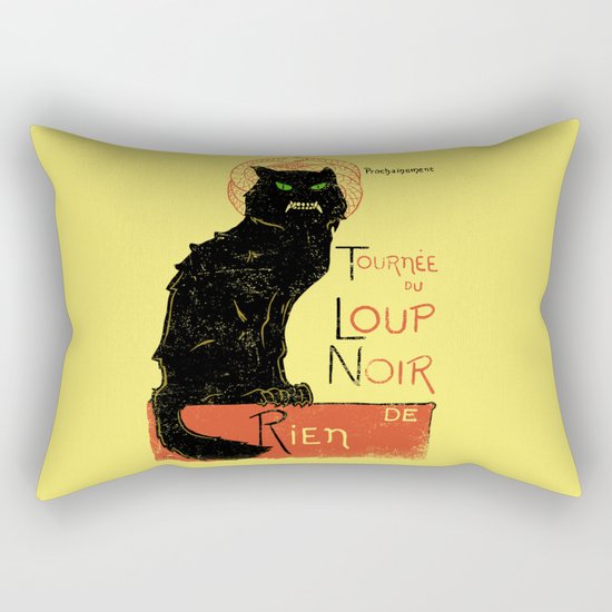 Loup Noir Rectangular Pillow