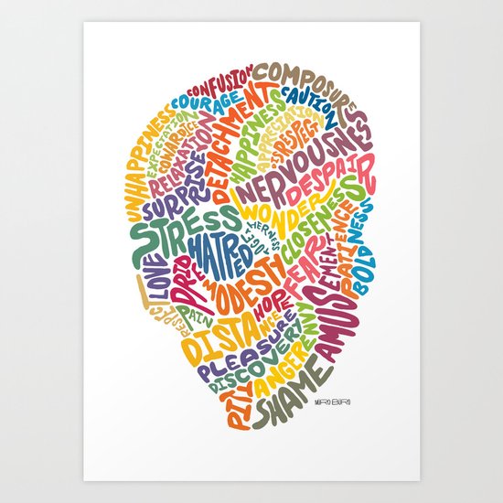 The inner workings of my mind! White! Art Print