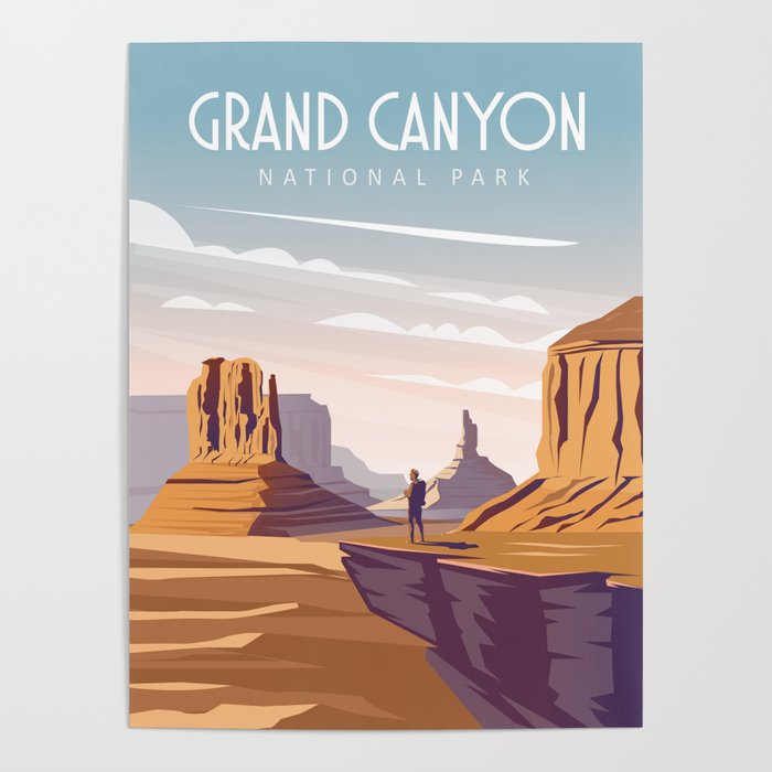 The Grand Canyon Arizona Vintage United States Travel Advertisement  Art Poster 