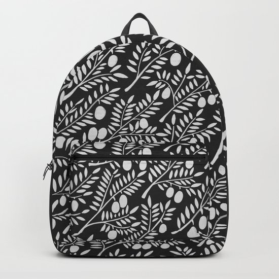 White Olive Branches Backpack