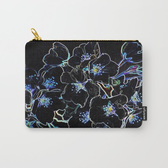 FLOWERS AT MIDNIGHT Carry-All Pouch