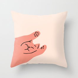 Sleepy Kitty Throw Pillow