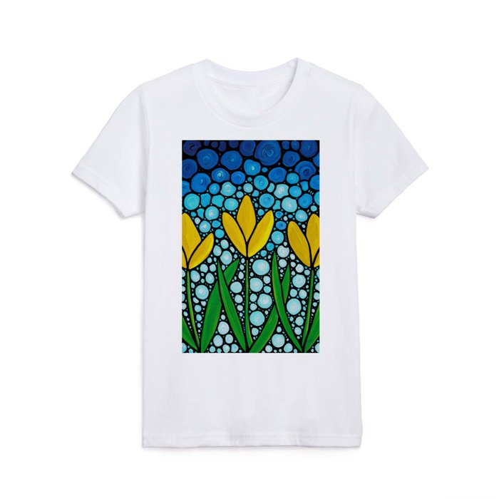 Floral Art Golden Girls Sharon Cummings Kids T Shirt by Sharon
