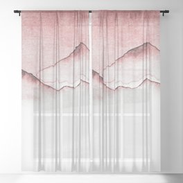 Red Mountains Sheer Curtain