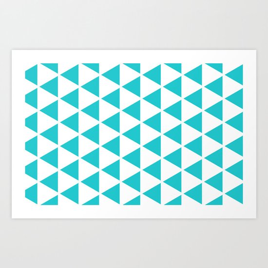 Sleyer Blue on White Pattern Art Print