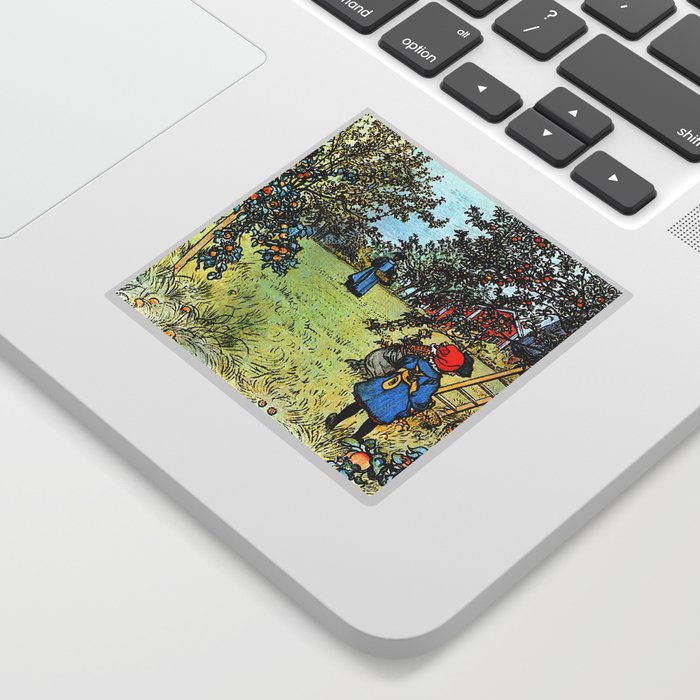 Carl Larsson The Apple Orchard Sticker