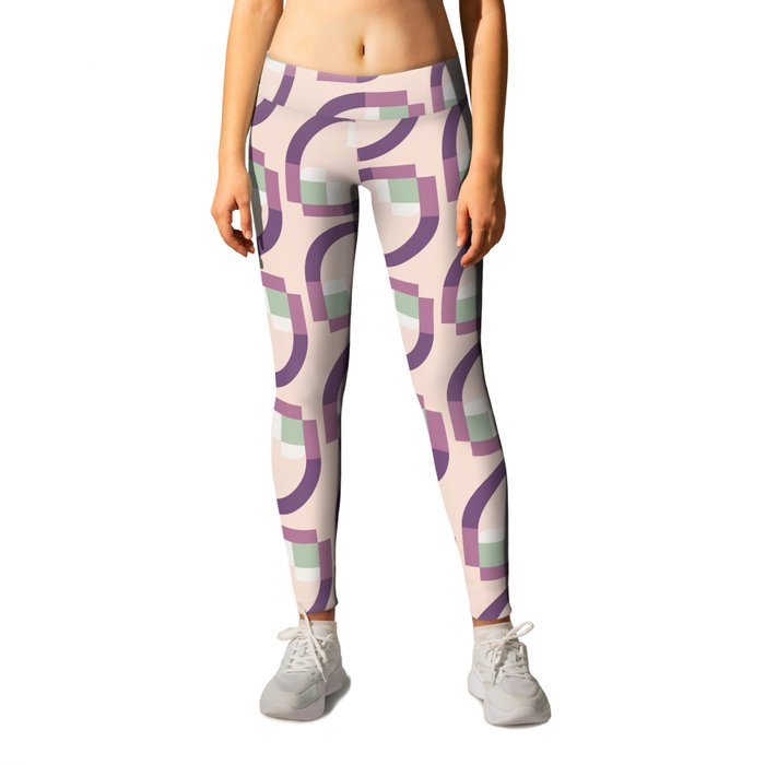 Ovals - Sage and Lilac Leggings