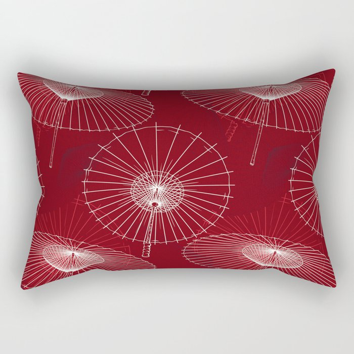 Japanese Umbrella pattern #6 Rectangular Pillow