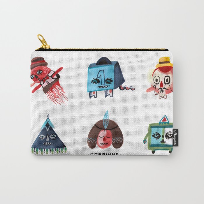 Monster Shapes Carry-All Pouch