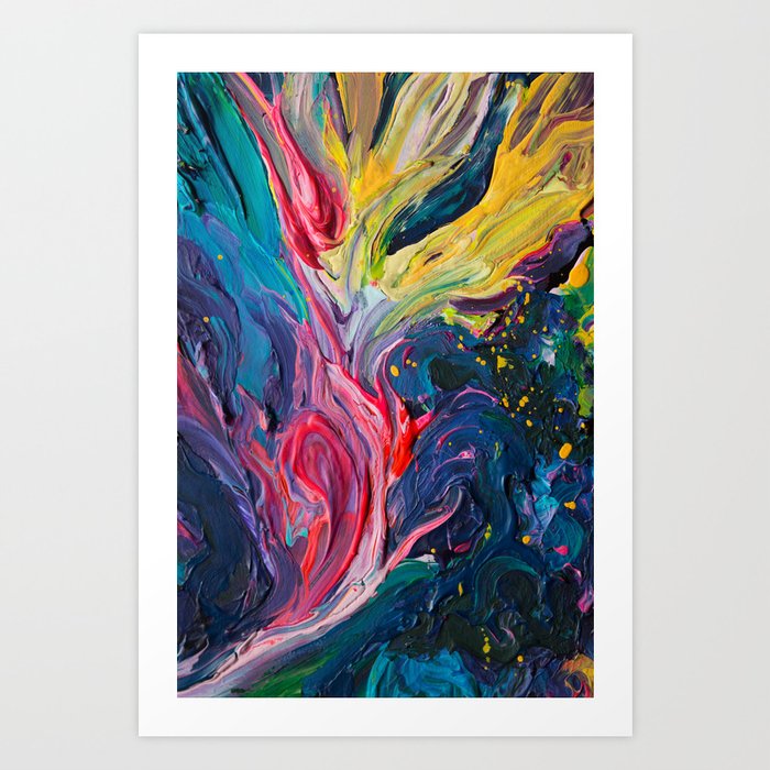 Bird Flower Art Print by Eva Gamayun | Society6