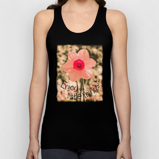 Spring Soft Pink Daffodil Blossom Unisex Tank Top