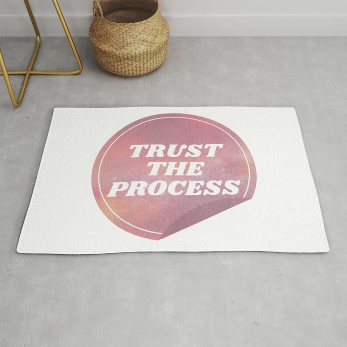Trust The Process Quote Rug