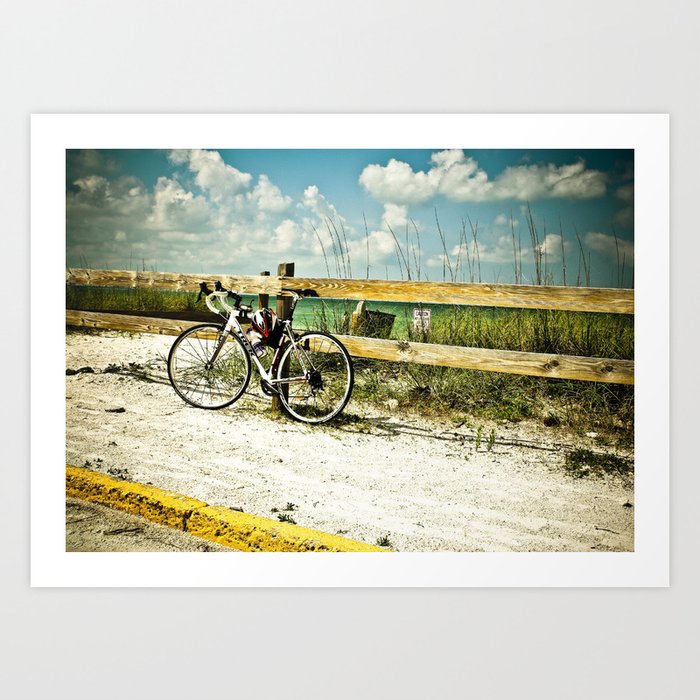 Bicycle On Beach Art Print By Eyeshuttertocall Society6 Bicycle On Beach Art Print