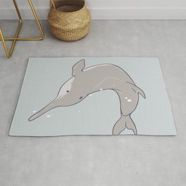 Baiji Dolphin Rug | Dolphin, Riverdolphin, Yangtzedolphin, Illustration, Digital, Amazon, Baijidolphin, Digitalart, Endangeredspecies, Drawing 