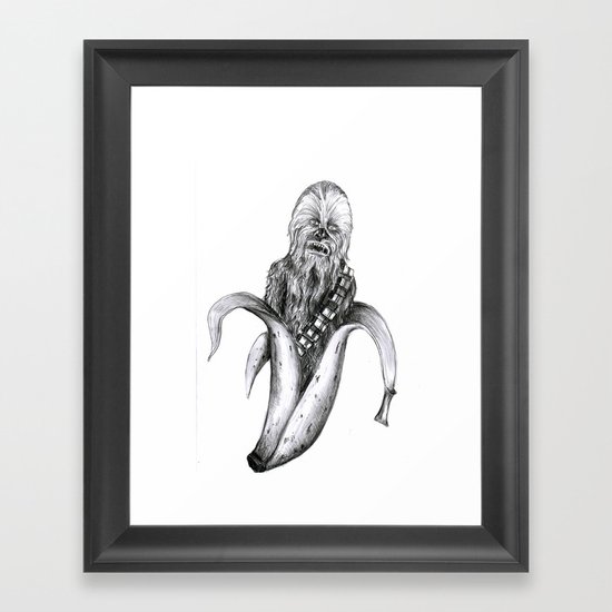 Chewbacca banana Framed Art Print