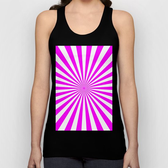 Starburst (Fuchsia/White) Unisex Tank Top