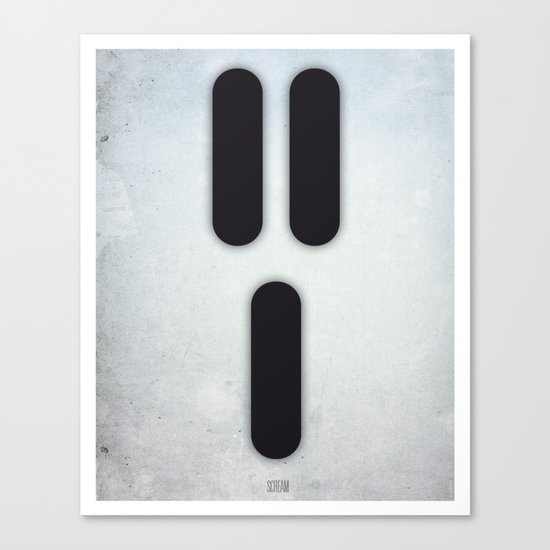 Smooth Minimal - Scream Canvas Print