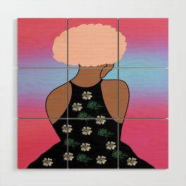 Woman At The Meadow 50 Wood Wall Art